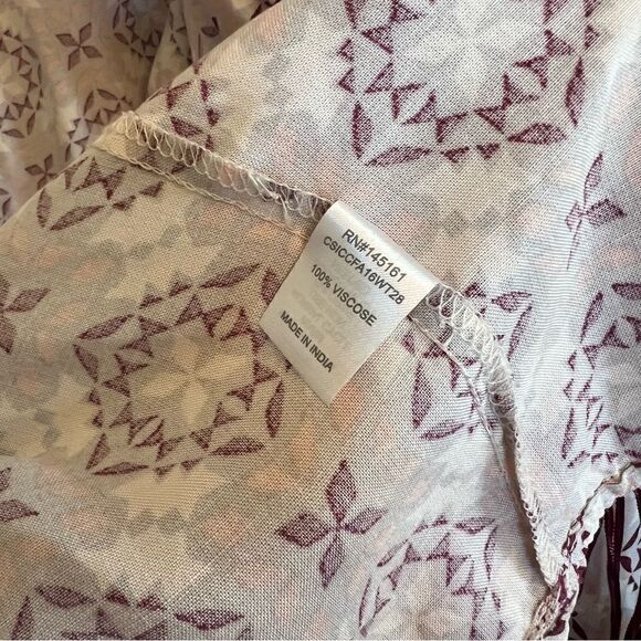 Charming Charlie Printed Fringe Detail Cardigan - Picture 6 of 7